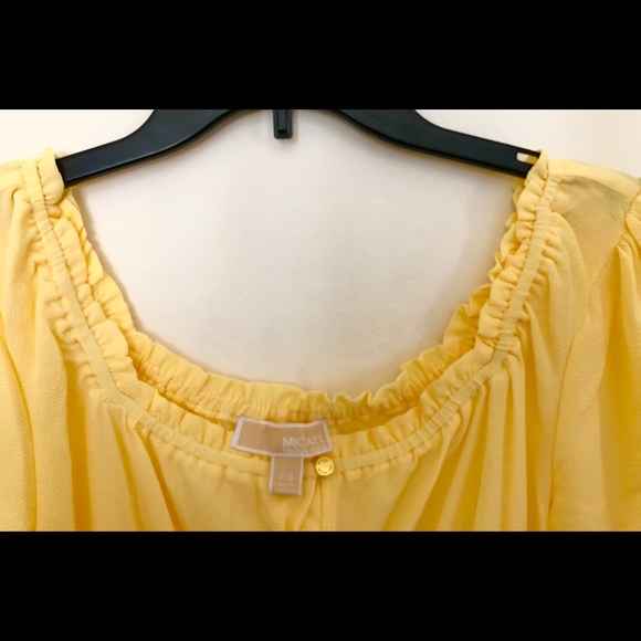 Michael Kors Yellow blouse. P/S size. Not Used. - Picture 4 of 8